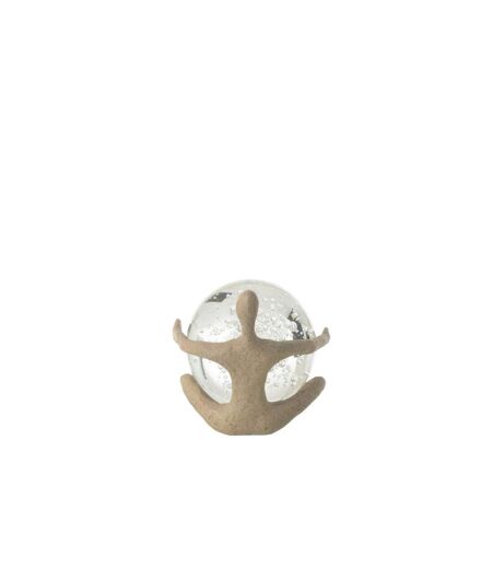 Figurine Boule Cristal Shawn 13cm Beige