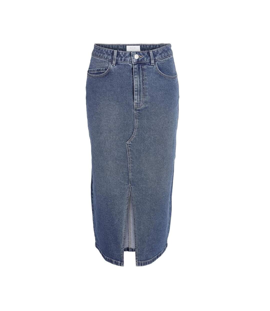 Jupe en Jean Longue Bleu Femme Noisy May Slit Midi Skirt - L-1