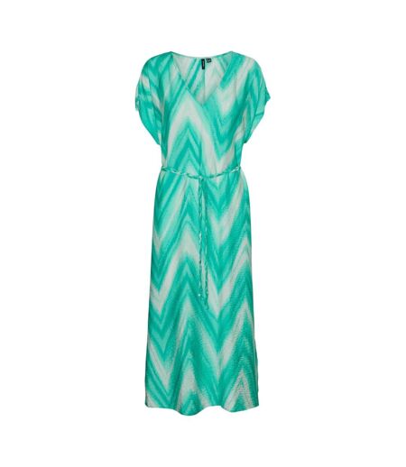 Womens/ladies Josie V Neck Midi Dress Green Vero Moda