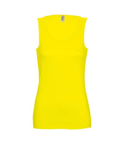 SOLS Womens/Ladies Jane Sleeveless Tank / Vest Top (Lemon)