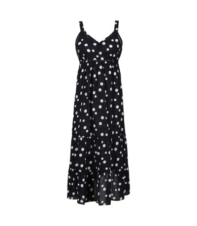 Womens/ladies gazania polka dot lightweight casual dress black/white Regatta