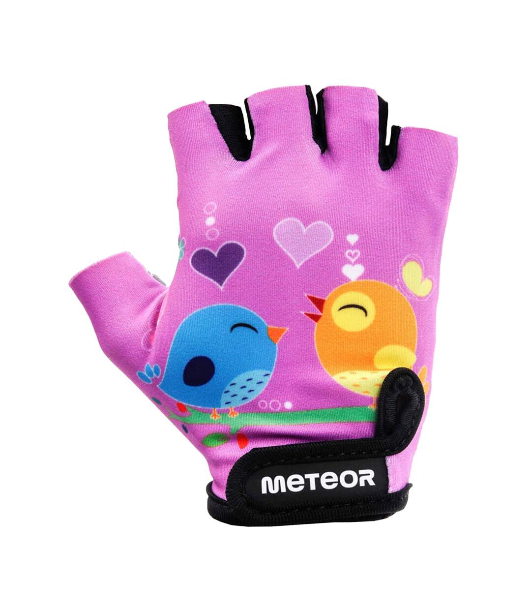 Childrens/kids Owl Cycling Gloves Pink Meteor-1