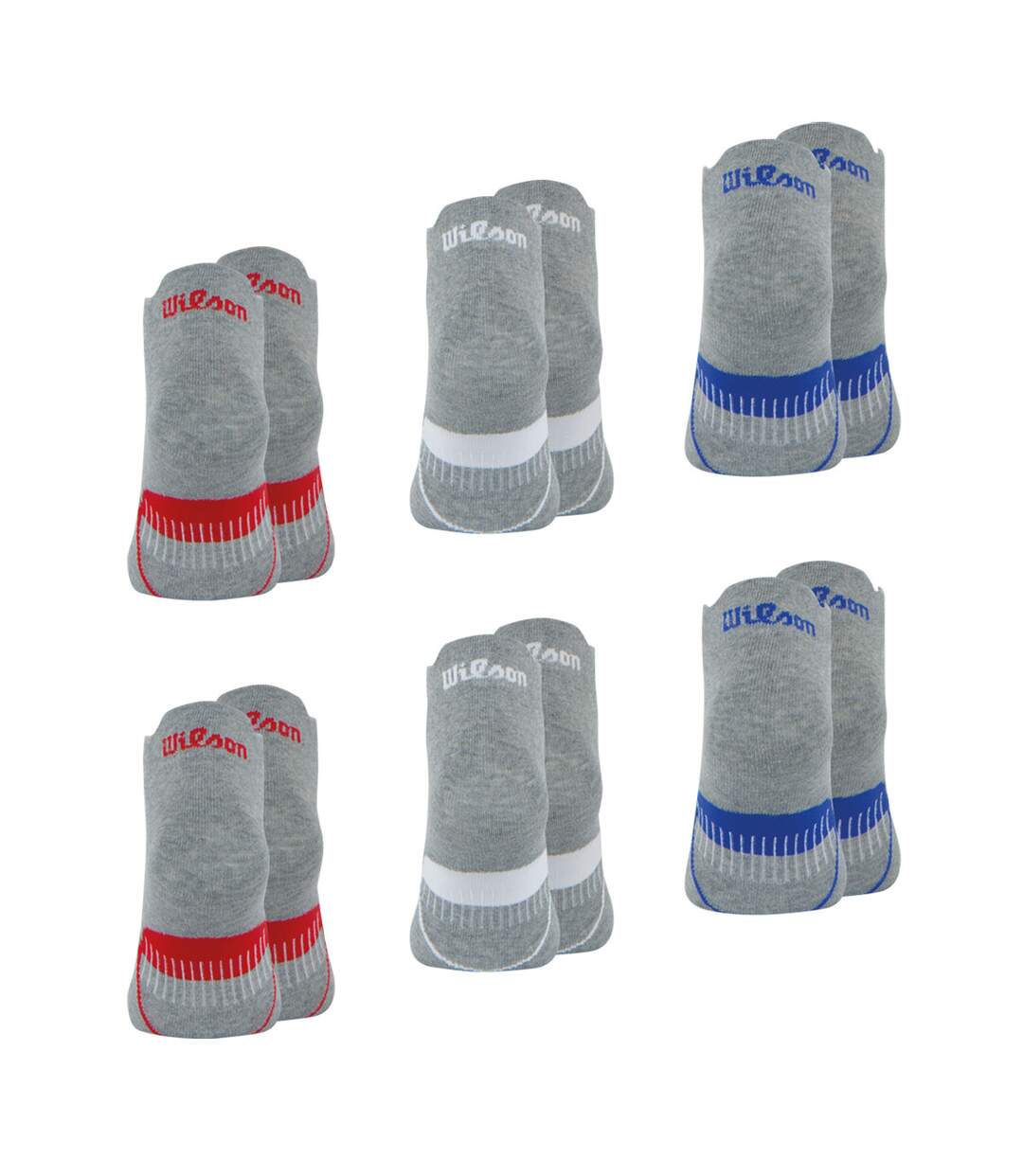 Lot de 6 paires de chaussettes basses homme Wilson-3