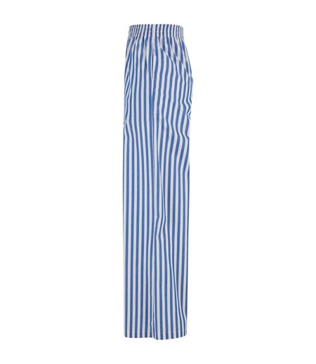 Pantalon Femme Blanc Bleu Urban Classics