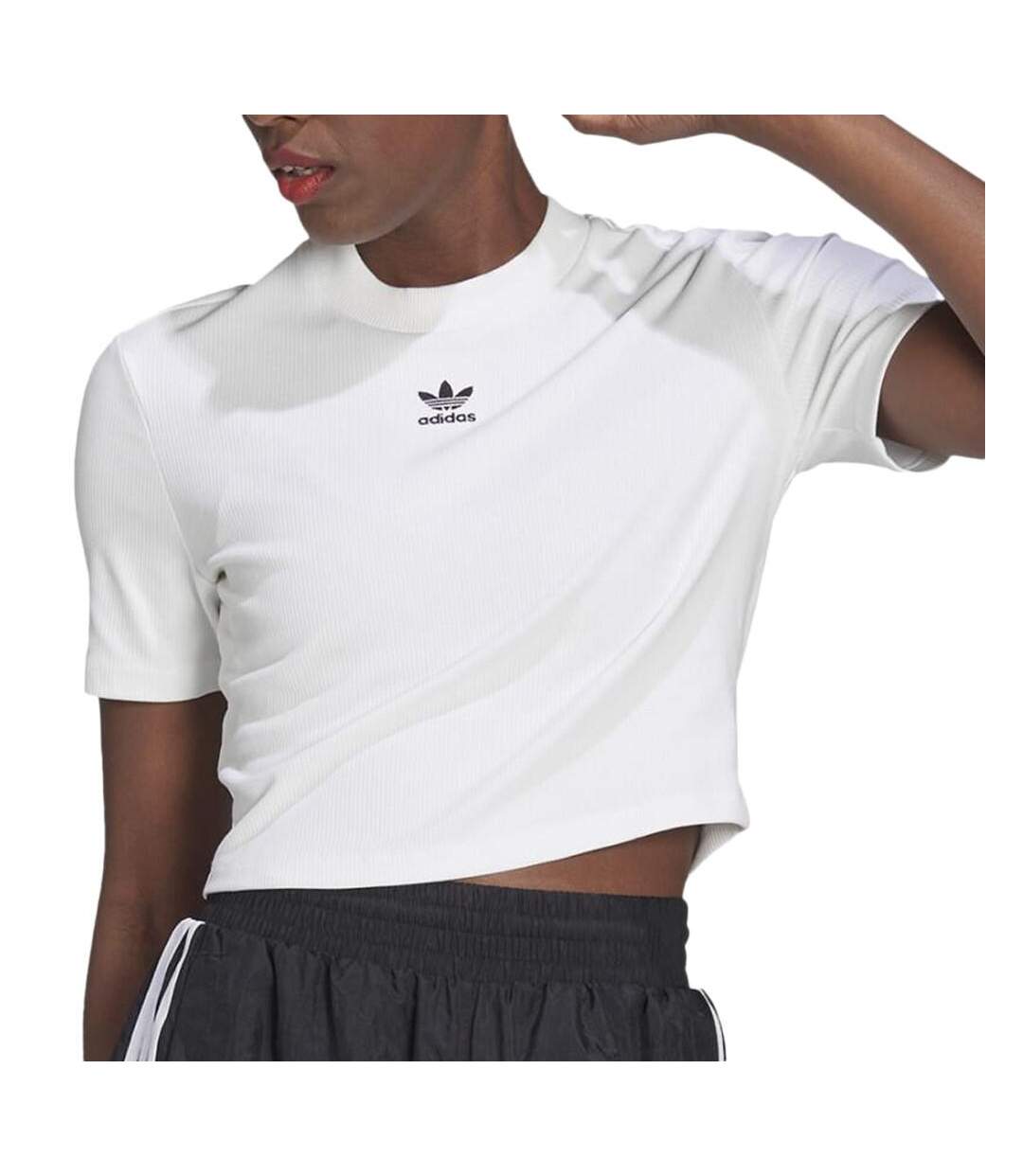 T-shirt Blanc Crop Femme Adidas HF3394 - 34-1