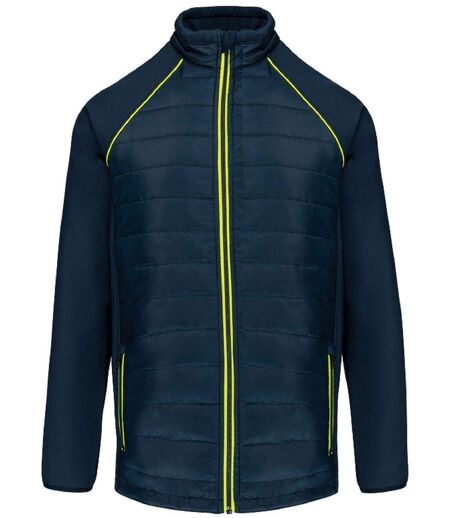 Veste Softshell DayToDay bi-matière - Unisexe - WK6147 - bleu marine et jaune