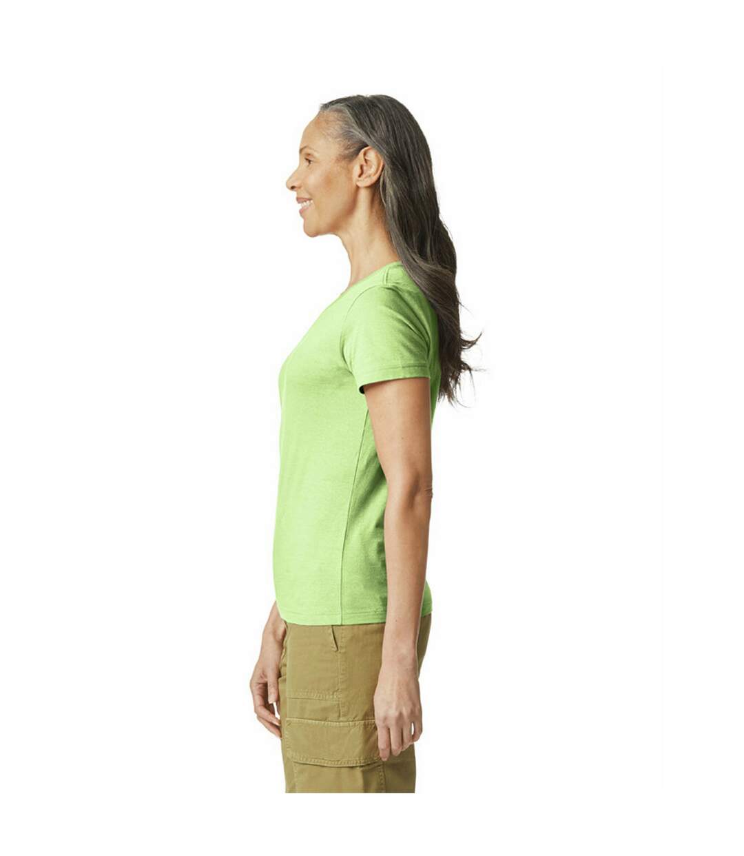 T-shirt Femme Vert Pistache Gildan-1