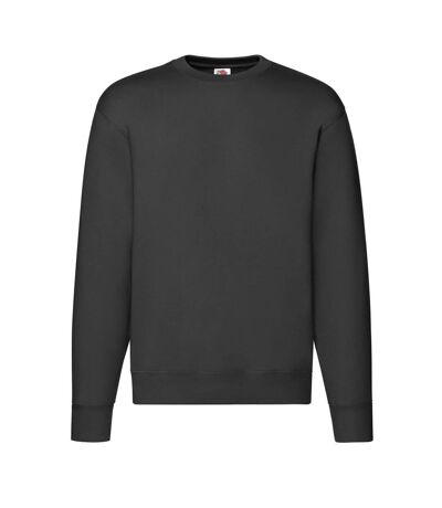 Mens Premium Set-in Sweatshirt Black Fruit Of The Loom