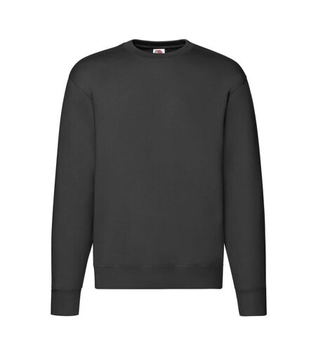 Mens Premium Set-in Sweatshirt Black Fruit Of The Loom