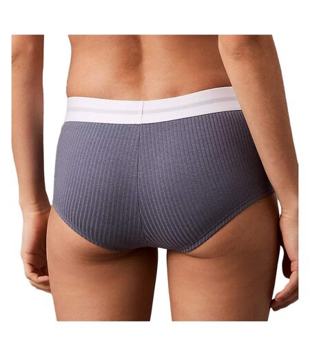 Shorty gris/blanc femme calvin klein jeans boyshort - xs