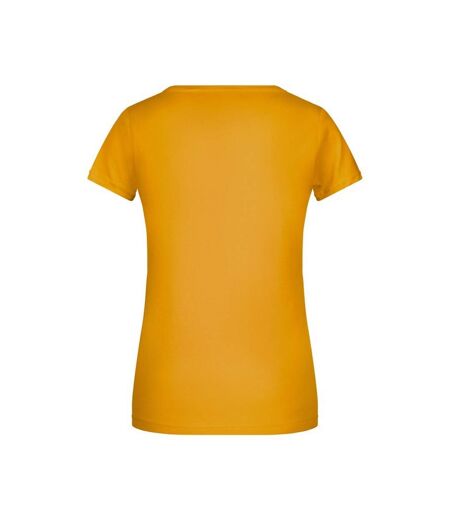 T-shirt Basic Femme Jaune Or James And Nicholson