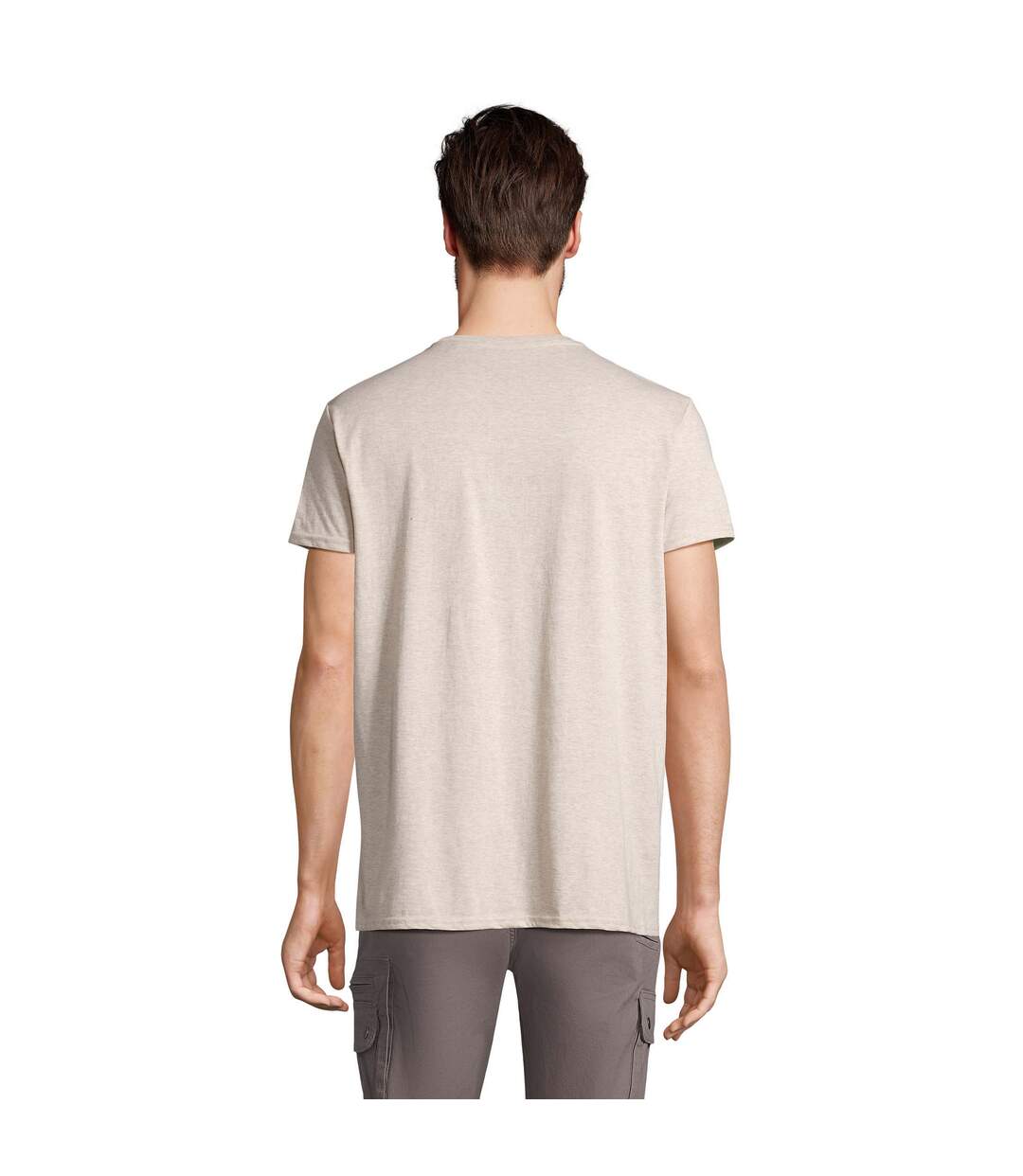 T-shirt Crusader Homme Beige Chiné SOLS-3