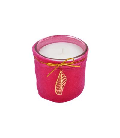 Bougie Parfumée Velours Pendentif 10cm Fuchsia