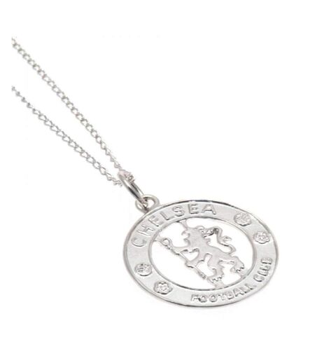 Chelsea FC Silver Painted Necklace & Pendant (Silver) (One Size) - UTBS4313