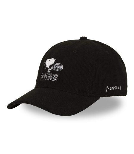 Casquette Dad cap velours avec broderie Peanuts Records Capslab