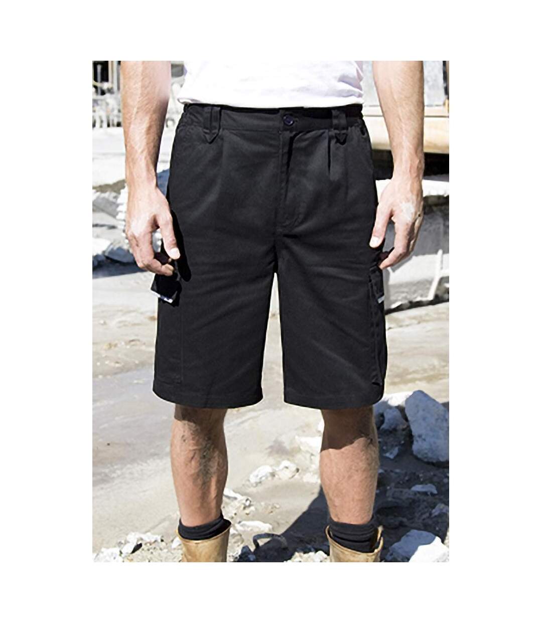 Unisex Work-guard Action Shorts / Workwear Black Result-1