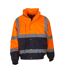 Veste bomber homme orange fluo / bleu marine Yoko-1
