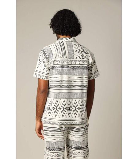 Chemise jacquard oversize en coton avec imprimés géométriques INDIANA