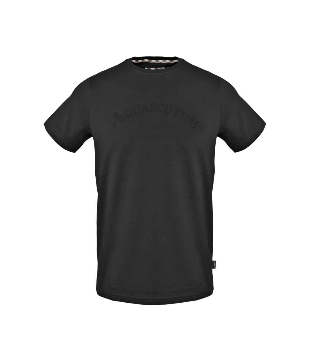 Mens Tonal Logo Jersey T-shirt Black Aquascutum-1