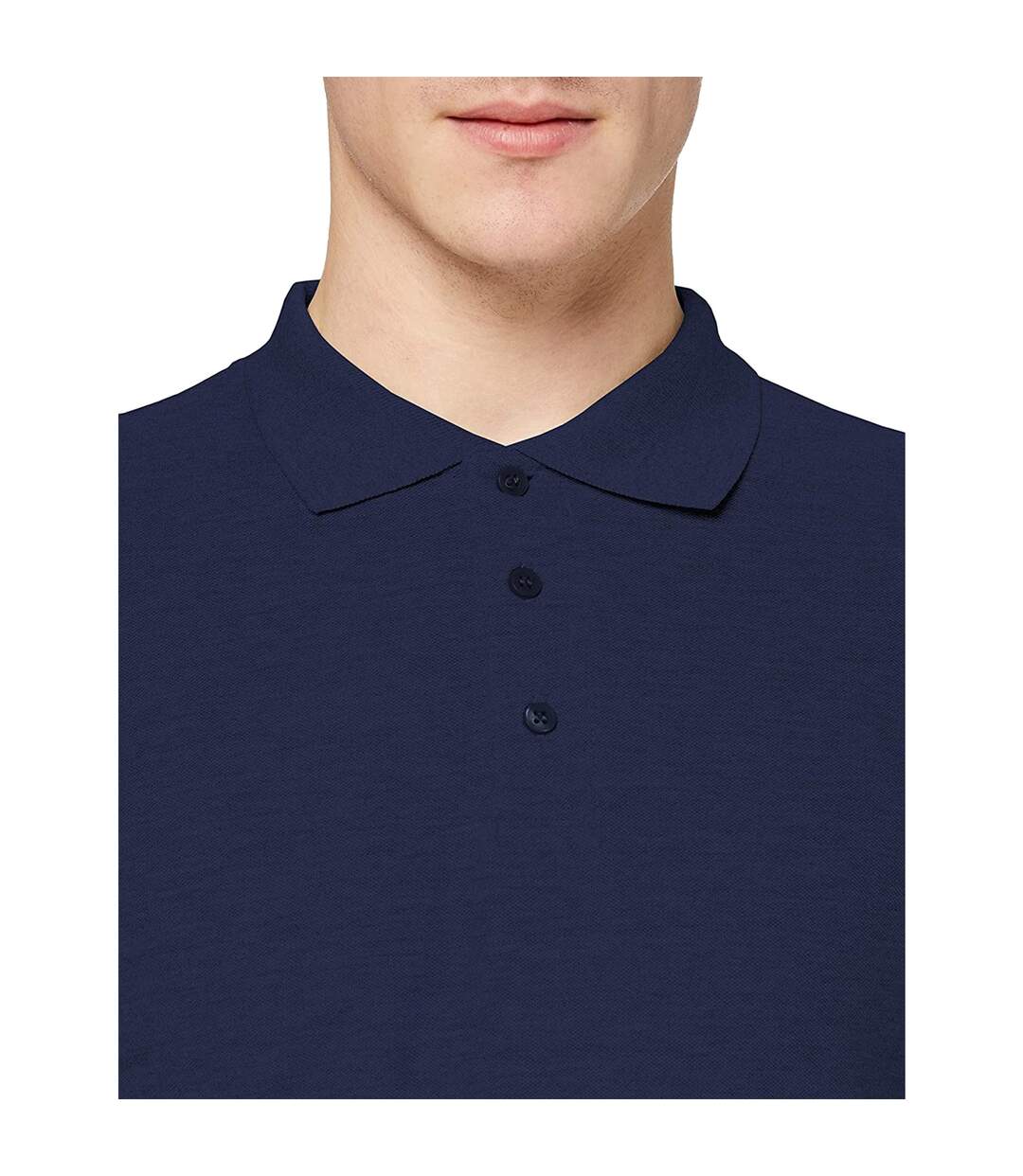 Stedman Mens Long Sleeved Cotton Polo (Navy)