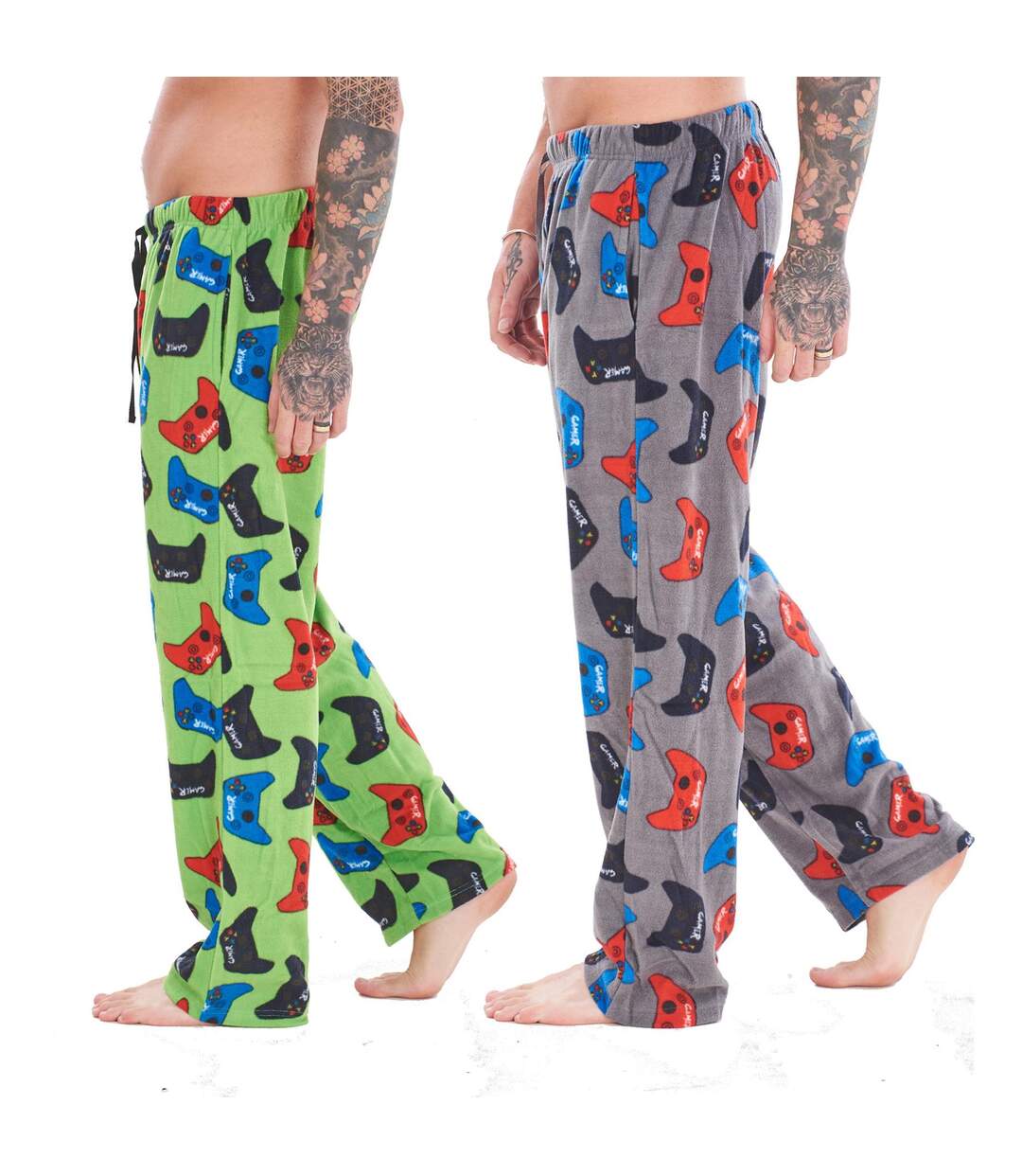 Pantalons De Détente Gamer Homme Gris Vert Keanu-3