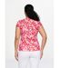 T-shirt manches courtes imprimé feuillage col rond-2