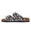 Sandales Ajustables À Double Sangle Motif/style Floral Mia Femme Blanc Cassé Noir Floral Regatta-4
