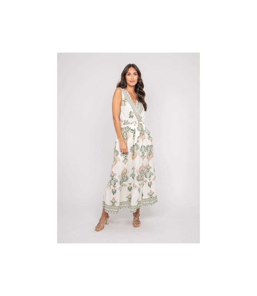 Robe sans manches motif cache-coeur ILDEMA - Dona X Lisa-1