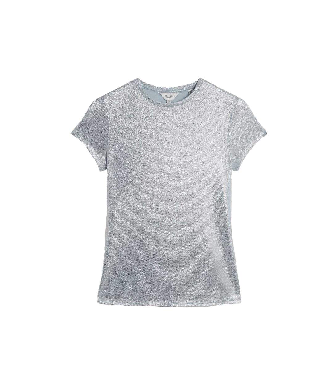 Womens/ladies Metallic Slim T-shirt Blue Ted Baker-2