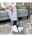 6 Pairs Mens Plain Coloured Cotton Rich Ribbed Dress Socks-4