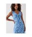 Dorothy Perkins Womens/Ladies Floral Button Through Midi Dress (Blue) - UTDP2112