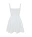 Womens/ladies Square Neck Mini Dress White Odd Muse-3
