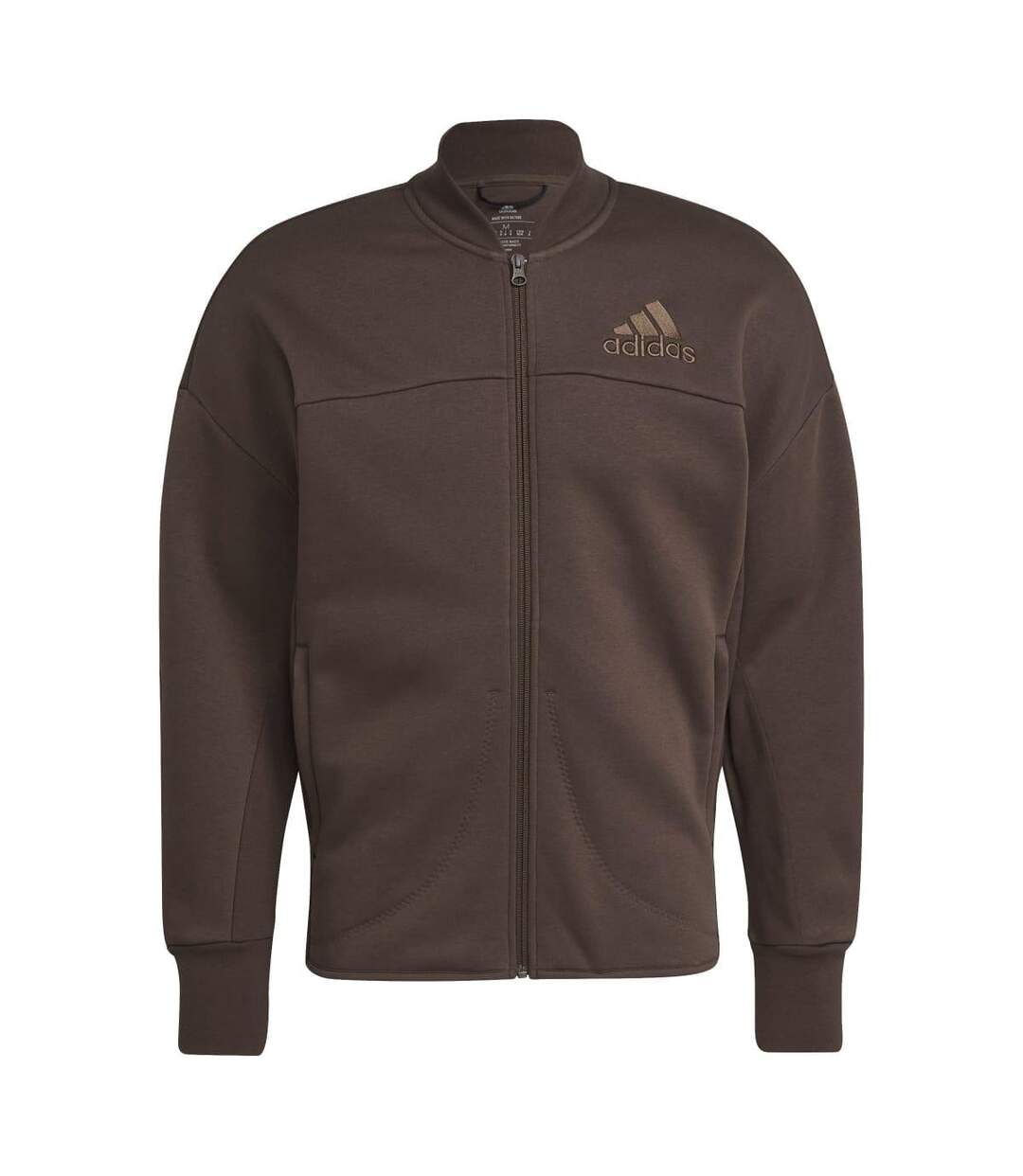 Haut de survêtement studio lounge homme marron Adidas-1
