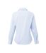 Womens/ladies Micro Gingham Check Cotton Long-sleeved Shirt Light Blue Premier-2