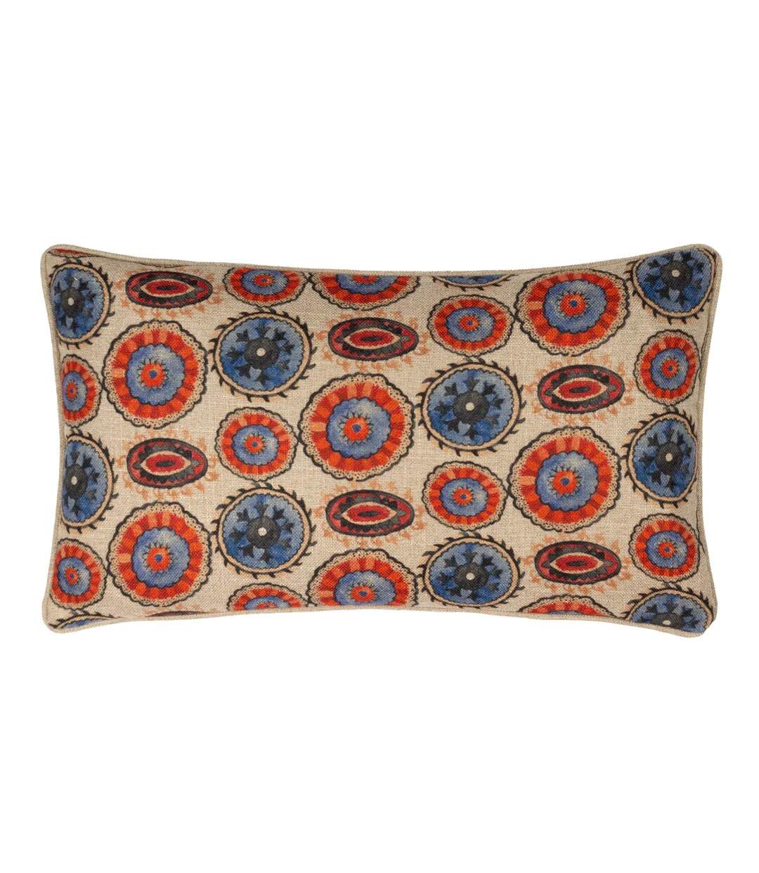 Akamba tribal rectangular cushion cover 50cm x 30cm natural Wylder