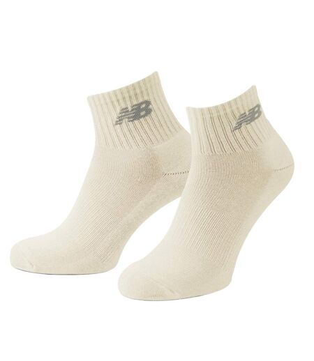 Pack Of 3  Unisex Adult Cotton Blend Ankle Socks  Neutral New Balance