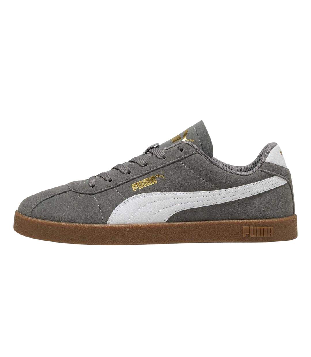 Mens Club Ii Suede Flat Trainers Iron Gum Puma-2