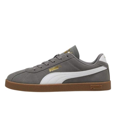 Mens Club Ii Suede Flat Trainers Iron Gum Puma