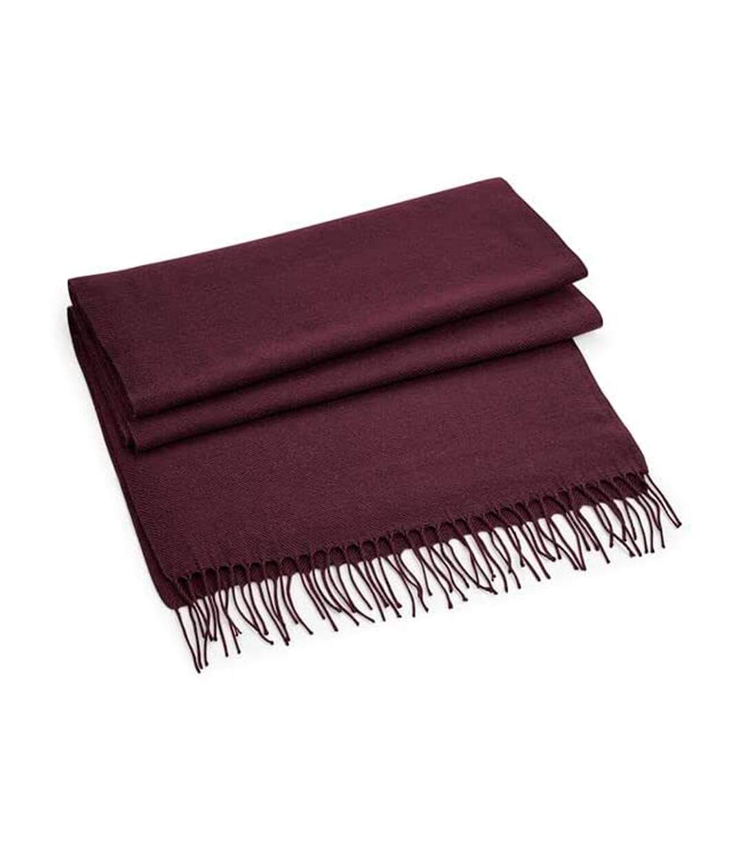 Unisex classic woven oversized scarf one size burgundy Beechfield-1