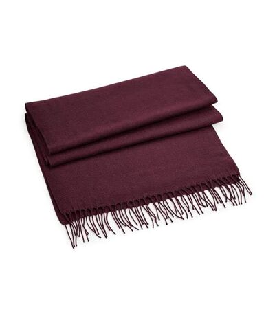 Unisex classic woven oversized scarf one size burgundy Beechfield