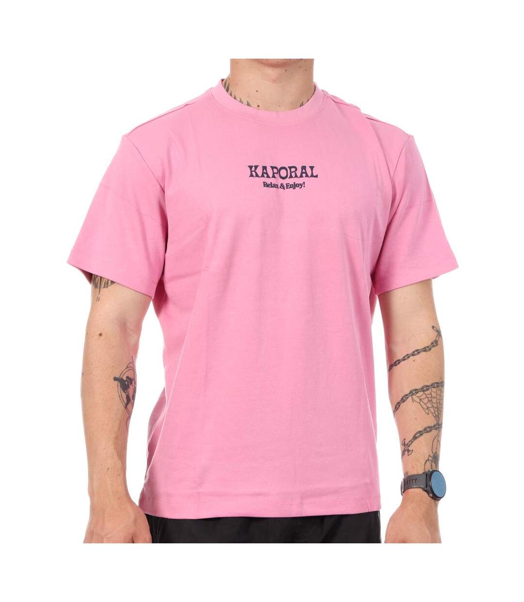 T-Shirt rose homme kaporal tygae-1