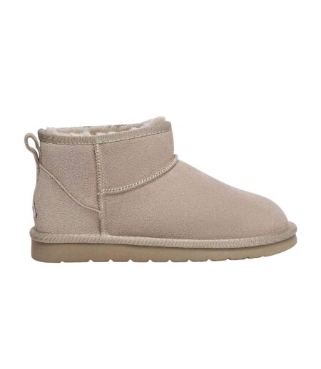 Womens/ladies Finch Ultra Mini Classic Suede Ankle Boots Sand EverAu