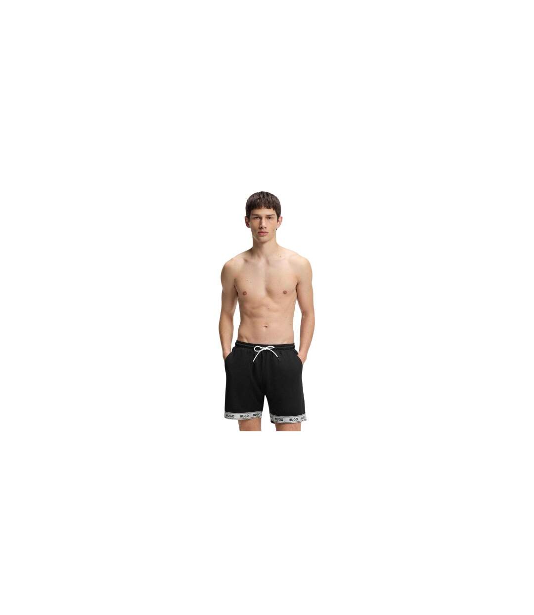Short De Bain Motif/style Logo Lite Homme Noir Hugo-1