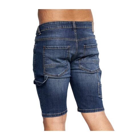 Short carpenter homme bleu foncé délavé Crosshatch