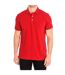 Short sleeve polo shirt with lapel collar RED man