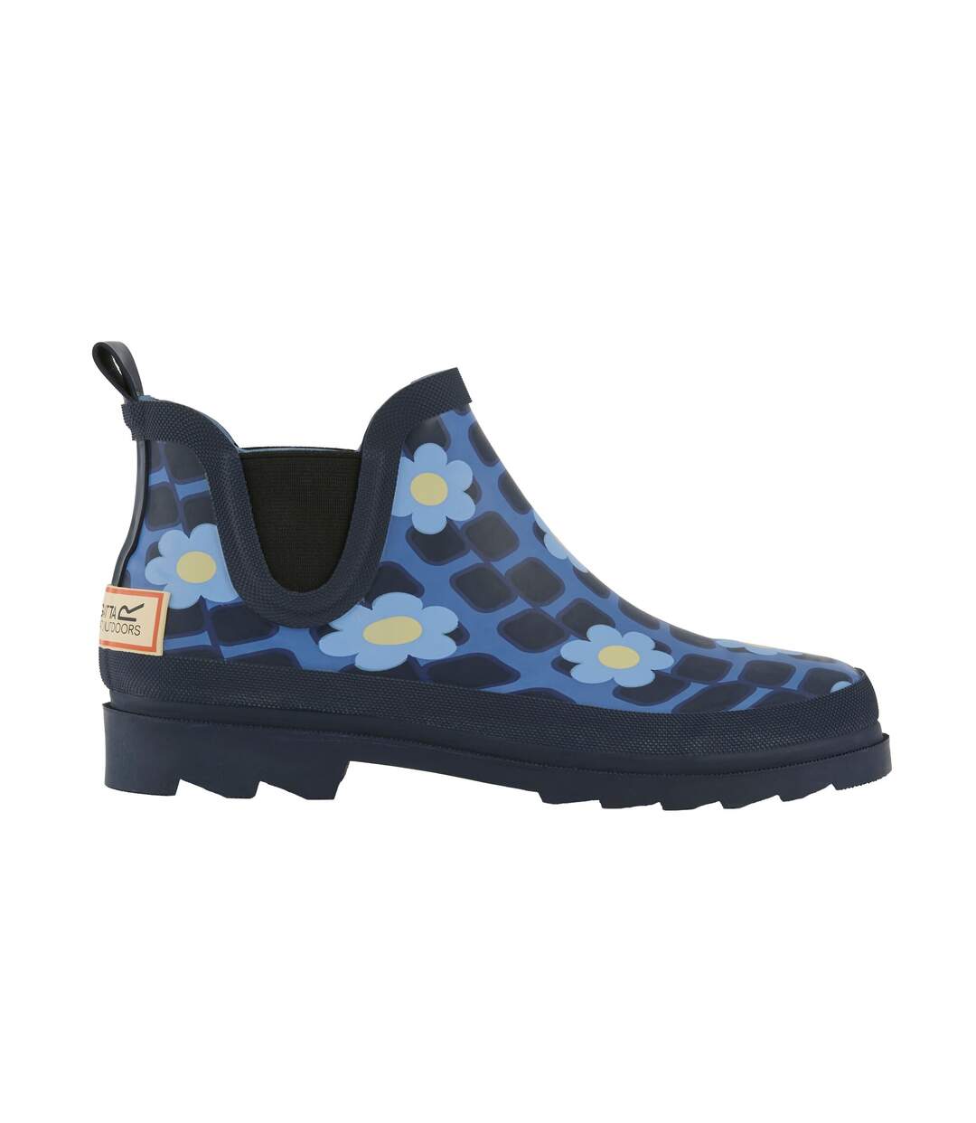 Womens/ladies Orla Kiely Daisy Wellington Boots Blue Regatta-3