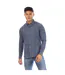 Mens Plaid Long-sleeved Shirt Blue Peter Werth-1