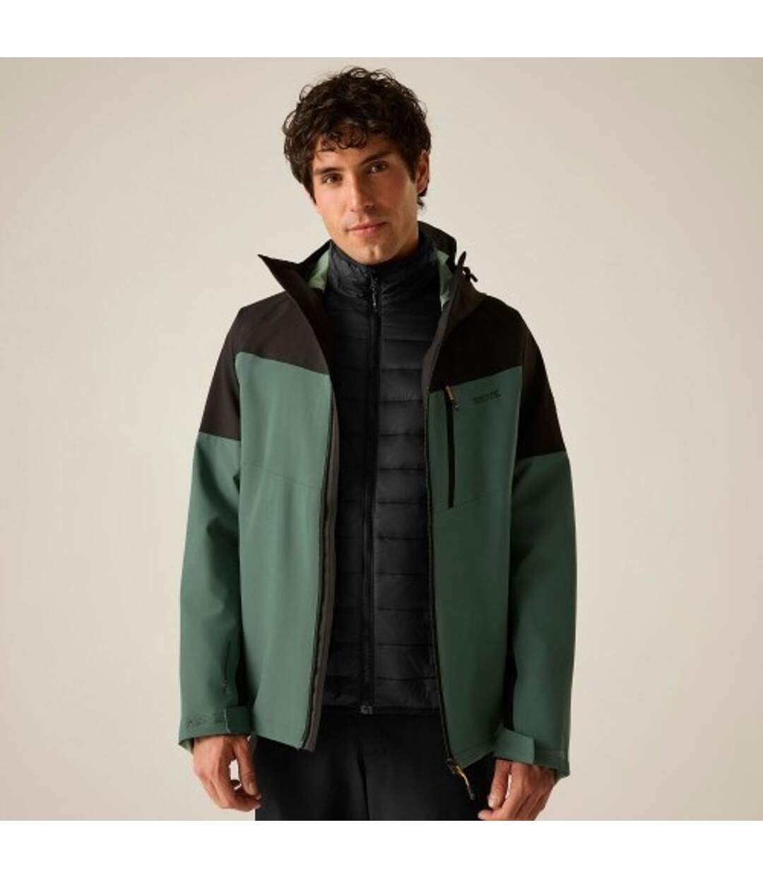 Veste Motif/style 3-en-1 Wentwood Homme Vert Gris Foncé Noir Regatta-1