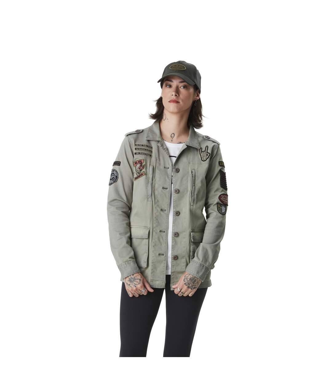 Veste femme militaire avec patch Milly Vondutch