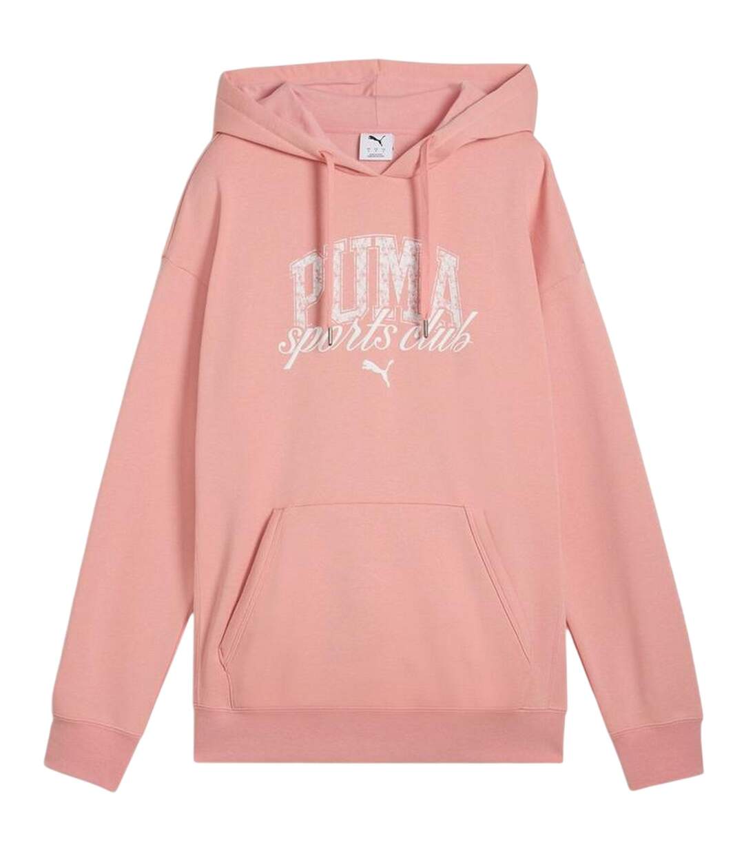 Womens/ladies Overhead Hoodie Pink Puma-2
